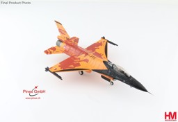 Picture of Lockheed F-16AM Orange Lion, J-015 RNLAF solo Display 2009-2013  Metallmodell 1:72 CW Hobby Master HA3885.